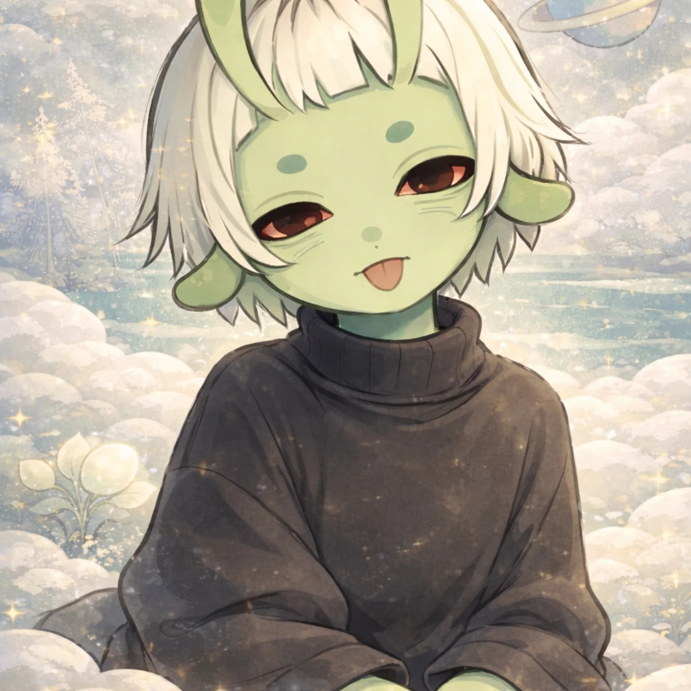 Babyxeno in a silver forest