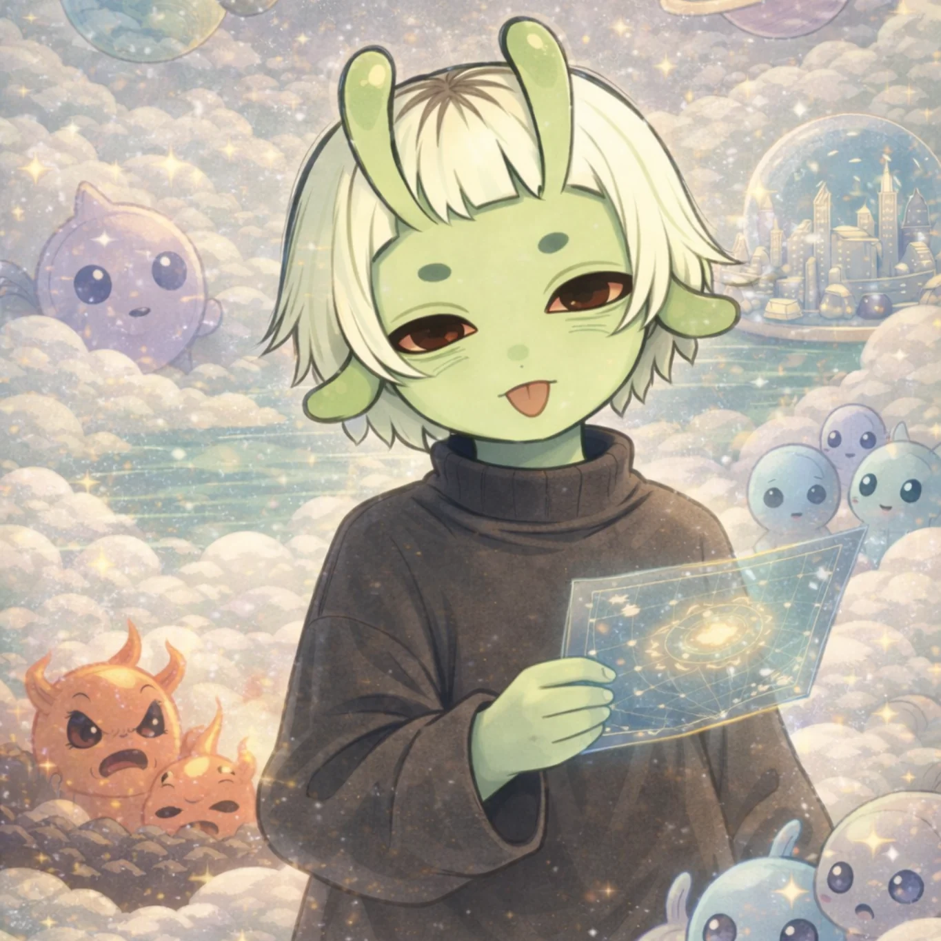 Babyxeno traveling between worlds